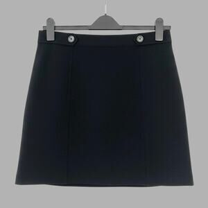 Ann Taylor LOFT Black A-Line Mini Skirt